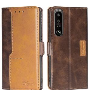 Xperia 1 III ケース 手帳型 SOG03/SO-51B ケース スタンド機能 カード収納 PUレザー 軽量 落下防止 衝撃吸収 全面保護 財布型 マグネット
