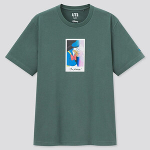 ＸＬサイズ【ユニクロ】ミッキーマウス フォト デイズ UT グラフィックTシャツ（半袖・レギュラーフィット）（カラー:55 GREEN）