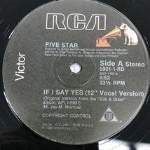 12inch Five Star / 5Star / If I Say Yes / 5921-1-RD / 5枚以上で送料無料 / New Jack Swing_画像2