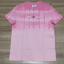 【USA正規品】 トミージーンズ TOMMY JEANS Tシャツ タイダイ グラデーション ピンク コットン100％ ストリート HIPHOP 〈2XL〉_画像1