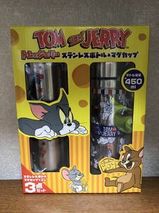 新品未使用 ピーナッツ・クラブ【トムとジェリー ステンレスボトル(容量約450ml)&マグカップ(2個) セットB シルバー 】送料710円