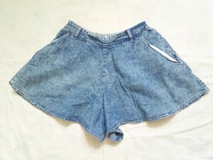 【Natural Couture】キュロットパンツ　色落ち加工デニム