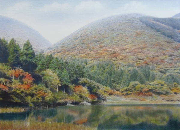 ◎色鉛筆での塗り絵・宅配８０サイズ・風景画 田園風景 山岳風景 水辺の風景　絵画　(193×270）色鉛筆画 イラスト