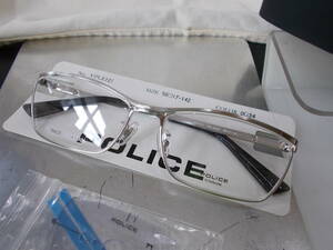  Police POLICE super good-looking half rim design reverse half rim titanium glasses frame VPLE12J-0G34 stylish 