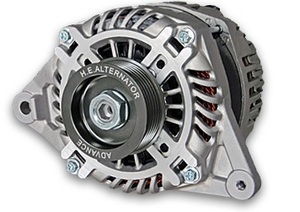 アドバンス製 ハイエフェンシィーオルタネーター 150A CT9A 4G63 シルバー HE150-010S ランサーエボ7/8 ADVANCE HIGHEFFICIENCY ALTERNATOR