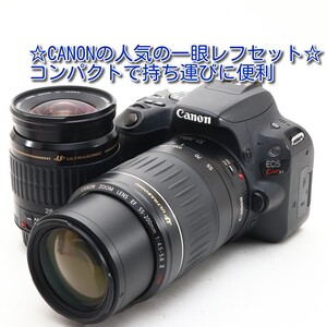 中古 美品 Canon EOS Kiss X9 ダブルズームセット キャノン 一眼レフ カメラ 人気 初心者 おすすめ 新品8GBSDカード付