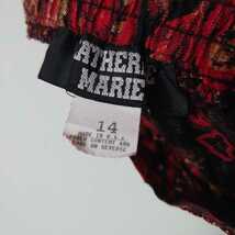 送料込【KATHERINE MARIE】古着 USED 赤黒ペイズリー柄チューブトップミニスカート　　made in U.S.A　フリーサイズ？ウエストゴム_画像4