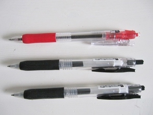 新品 ボールペン3本 ゼブラ SARASA CLIP 黒0.5×2本 ZEBRA Tapliclip 赤0.7×1本 未使用 ボールペン 黒 赤 美品 文房具 綺麗 事務用品 得