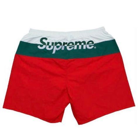 Supreme Split Logo Water Short Red S
