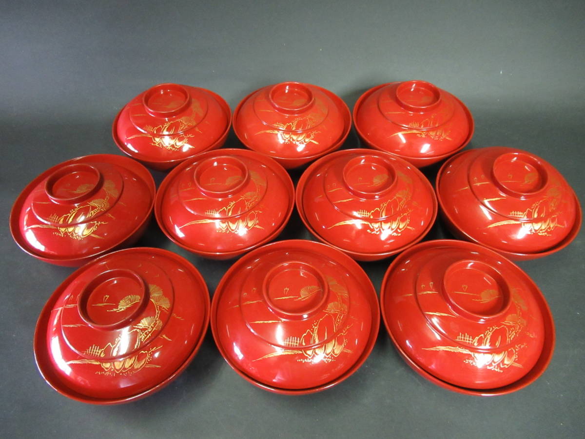 ヤフオク! 久世宗春 木製 輪島塗ほたる草吸物椀 5:真