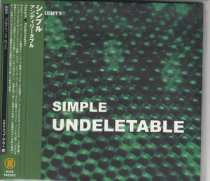 【X-LEGGED SALLY】SIMPLE / UNDELETABLE（国内盤CD）