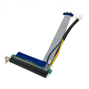 【C0054】PCIE x1 to x16 変換ケーブル 電源コネクタ付き 令和3年モデル