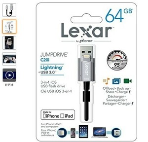 Lexar JumpDrive C20i USB FLASH 64GB USB3.0 LJDC20i-64GBBJP