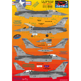 ASTRA DECALS アストラデカール ASD-7212 F-16C Fighting FalconUSAFE Aviano (part 4/4)16AF, 31OSS & 31OG Flagships 1/72用デカール