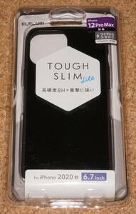 ★新品★ELECOM iPhone12 Pro Max TOUGH SLIM LITE 耐衝撃×高硬度8H ブラック