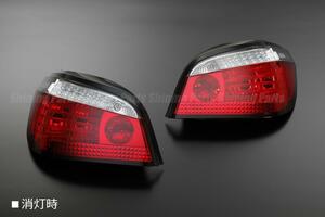 [ current . turn signal ] BMW E60 5 series sedan LED tail lamp [ red clear ] for latter term fibre sequential 