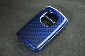 Revier トヨタ用 スマートキーケース 交換式 カーボン調 Blue 2K