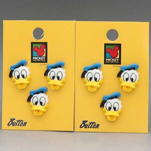  Disney Donald button 2 set WIN LEE FANCY WORLD company plastic new goods 