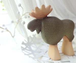 スウェーデン製 リサ ラーソン Lisa Larson 北欧 オブジェ インテリア 陶器 トナカイ　ムース　エルク　ヘラジカ　Mini Skansen moose