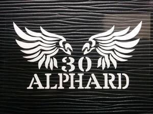 30アルファード 羽 ステンシル風ステッカー AGH30W トヨタ