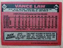 ★来日外国人 バンスロー 中日 ドラゴンズ VANCE LAW TOPPS 1986 #787 メジャーリーグ MLB 大リーグ MONTREAL EXPOS エクスポズ_画像2