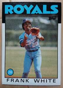 ★FRANK WHITE TOPPS 1986 #215 MLB メジャーリーグ 大リーグ フランク ホワイト KANSAS CITY ROYALS ロイヤルズ