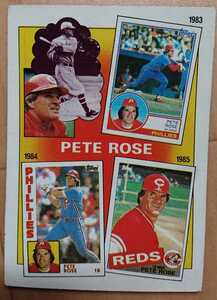 ★PETE ROSE TOPPS 1986 #7 MLB メジャーリーグ 大リーグ ピート ローズ REDS PHILLIES レッズ フィリーズ LEGEND 激めん 賭博