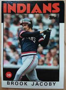 ★来日外国人 ジャコビー 中日 ドラゴンズ BROOK JACOBY TOPPS 1986 #116 メジャーリーグ MLB 大リーグ CLEVELAND INDIANS インディアンス