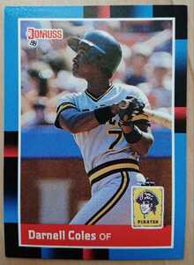 ★来日外国人 コールズ 中日 ドラゴンズ 阪神 タイガース DARNELL COLES DONRUSS 1988 メジャーリーグ MLB 大リーグ PIRATES パイレーツ