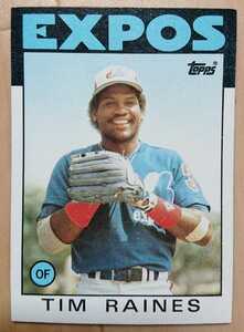 ★TIM RAINES TOPPS 1986 #280 MLB メジャーリーグ 大リーグ ティム レインズ MONTREAL EXPOS モントリオール エクスポズ HOF LEGEND