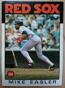 ★来日外国人 イースラー 日本ハム ファイターズ MIKE EASLER TOPPS 1986 メジャーリーグ MLB 大リーグ BOSTON RED SOX レッドソックス