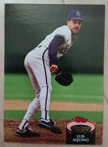 ★来日外国人 アキーノ 近鉄 バファローズ LUIS AQUINO TOPPS STADIUM CLUB 1992 #365 メジャーリーグ MLB 大リーグ ROYALS ロイヤルズ