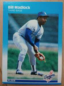 ★来日外国人 マドロック ロッテ オリオンズ BILL MADLOCK FLEER 1987 #445 メジャーリーグ MLB 大リーグ DODGERS ドジャース 首位打者