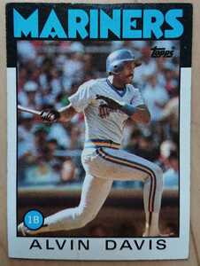 ★来日外国人 デービス 近鉄 バファローズ ALVIN DAVIS TOPPS 1986 メジャーリーグ MLB 大リーグ SEATTLE MARINERS シアトル マリナーズ