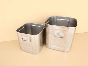 E14 *YUKIWA* stainless steel kitchen pot angle 2 piece set business use for kitchen use goods store articles 