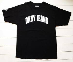 90s DKNY JEANS Tシャツ ワンサイズ 黒　ビンテージ ダナキャラン L XL