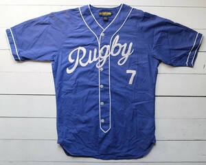 RUGBY ラルフローレン ビンテージ加工 ベースボールシャツ XS ネイビー POLO RRL