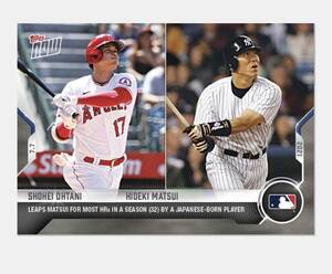 2021 topps now 大谷翔平　日本人シーズンHR記録更新　松井秀喜