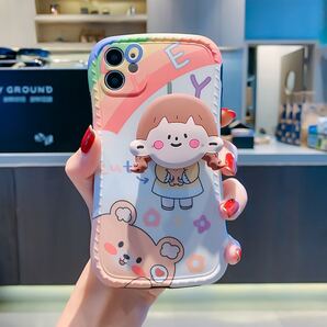 超可愛いガール エアバッグ型 iPhone12 携帯ケース