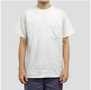 【新品】ギルダン ポケット Tシャツ XL 半袖 無地 ポケT カーハート　アッシュグレー　杢グレー