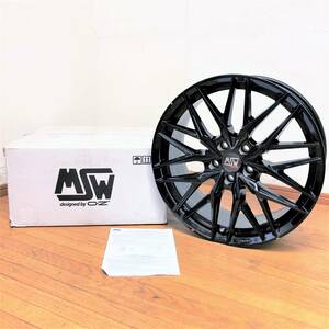 MSW50/ホイール/19インチ/8.5/ホイール1本のみ/ドラゴンスポーツ/by OZ Racing/アルミ/OZ/5穴/ET43/PCD112×5/グロスブラック/車/カスタム