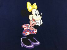【送料無料】SPECIAL EFFECTS BY ACA ディズニー Disney オールド古着 レトロ ミニーマウス Minney 半袖Tシャツ メンズ 紺_画像2