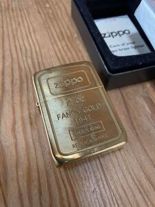 希少 絶版 未使用品 ZIPPO ジッポ FANCY GOLD 1941 ゴールド オイルライター