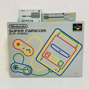 【極美品】Nintendo スーパーファミコン 本体 SHVC-001 ACアダプタ モノラルAVケーブル付属 任天堂 希少 レア