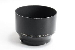 Nikon●ニコン F 10.5cm f2.5, 13.5cm f3.5用●金属 フード●US PAT J PAT刻印あり