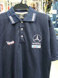 Mercedes Benz メルセデス ベンツ WEST ポロシャツ ネイビー (サイズ不明)