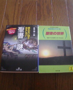 L☆文庫２冊　眠れないほど面白い聖書の謎　並木伸一郎・聖書の世界　月本昭男　グラフィック歴史謎事典