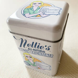 Nellie's ネリーズ レトロ 洗剤空き缶 900g アメコミ風 USED カナダ製 キャラクター 計量スプーン付きの画像2