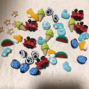 ハンドメイド用カボション 男の子パーツ42個