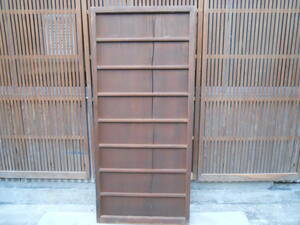 M7866 Kyoto old Japanese-style house ..50~100 year front. wooden . door height 176.5cm width 79cm inside 3cm (0307)[ mailing address is company office work place store limitation ][ private person sama is Seino Transportation department stop ]